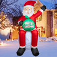 thumbnail image 1 of 6ft Giant Inflatable Santa Claus - Built-in LED Lights, Self-Standing Blow Up Christmas Decor, Heavy-Duty with Air Blower/Sandbag/Ropes/Stakes, Easy Setup for Yard Lawn Garden, 1 of 11