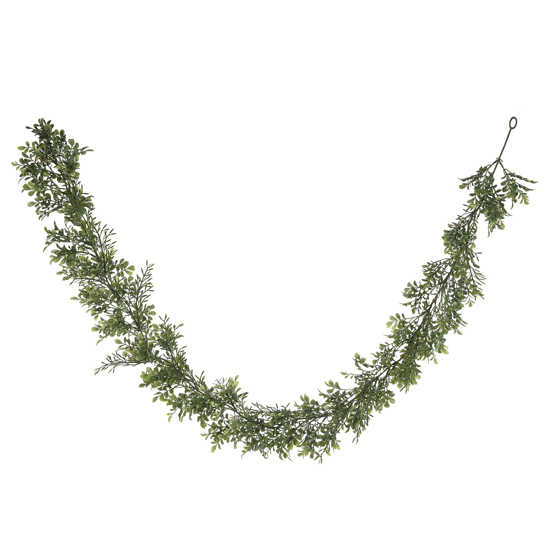6ft Green Artificial Boxwood Garland for Balcony Decor