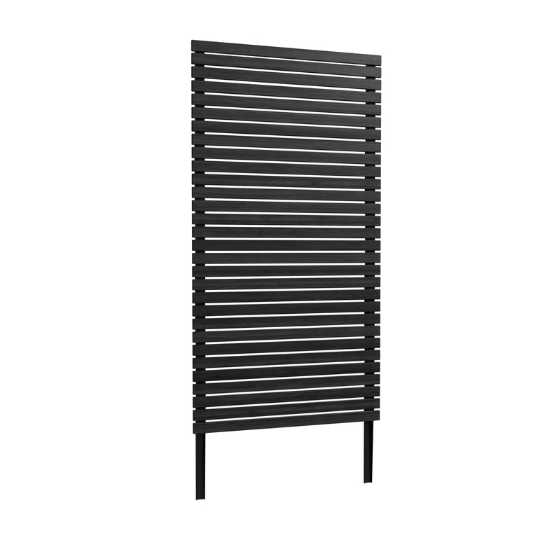 6ft H x 3.1ft W (1 Panel) No Dig Enclo Aspen Charcoal Wood Privacy