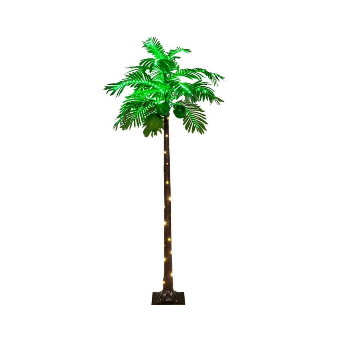 6 FT LED Lighted Artificial Palm Tree with Coconuts and Lights