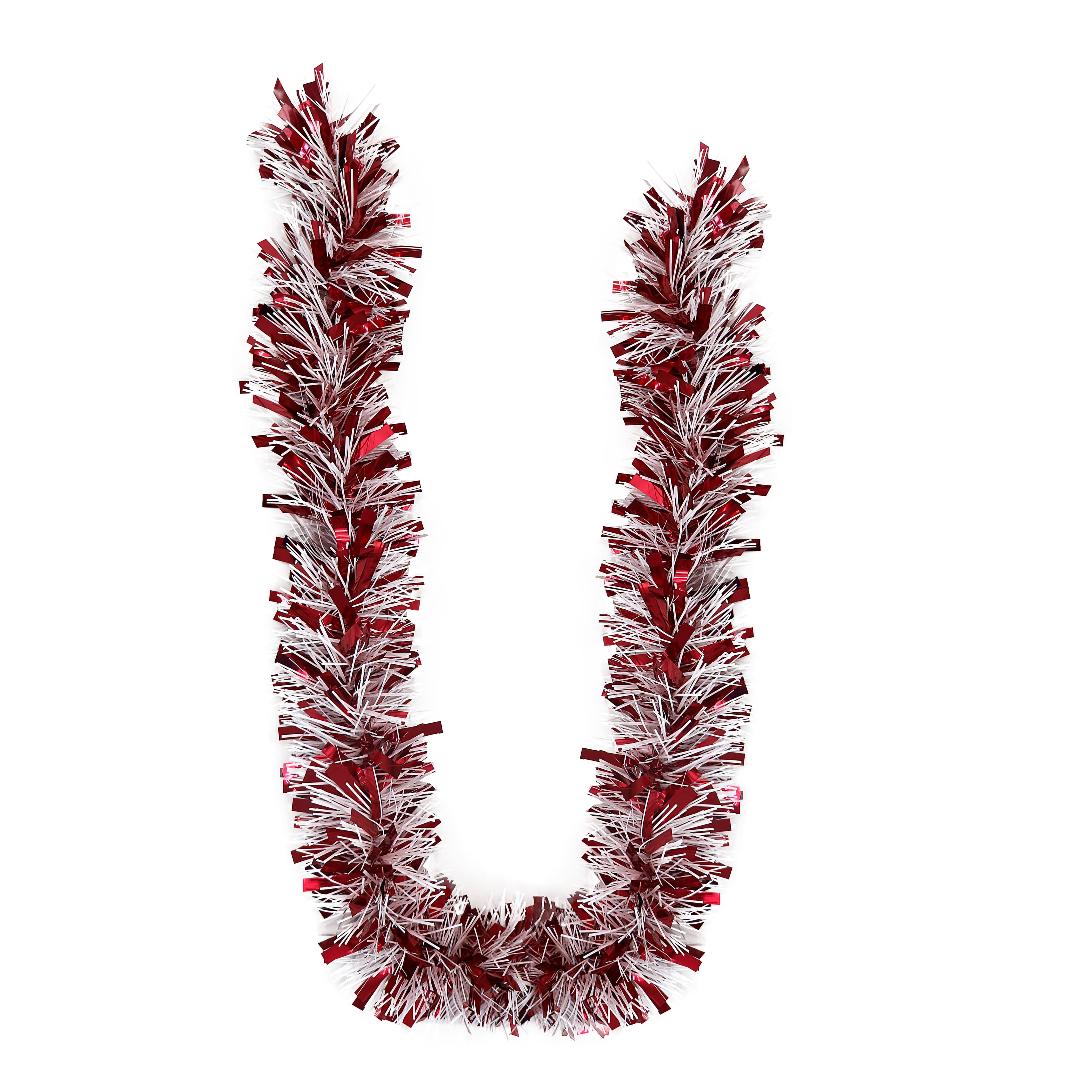 6ft. Jumbo Red & White Tinsel Garland by Ashland®-Christmas Garland ...