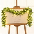 thumbnail image 1 of 6ft LED Eucalyptus Leaf Vine, Lighted Artificial Greenery Garland, Flexible Faux Floral Rattan, Decorative Hanging Vine for Home, Wedding, Wall, Party & Spring Decor, Green, 70.8in/180cm, 1 of 9