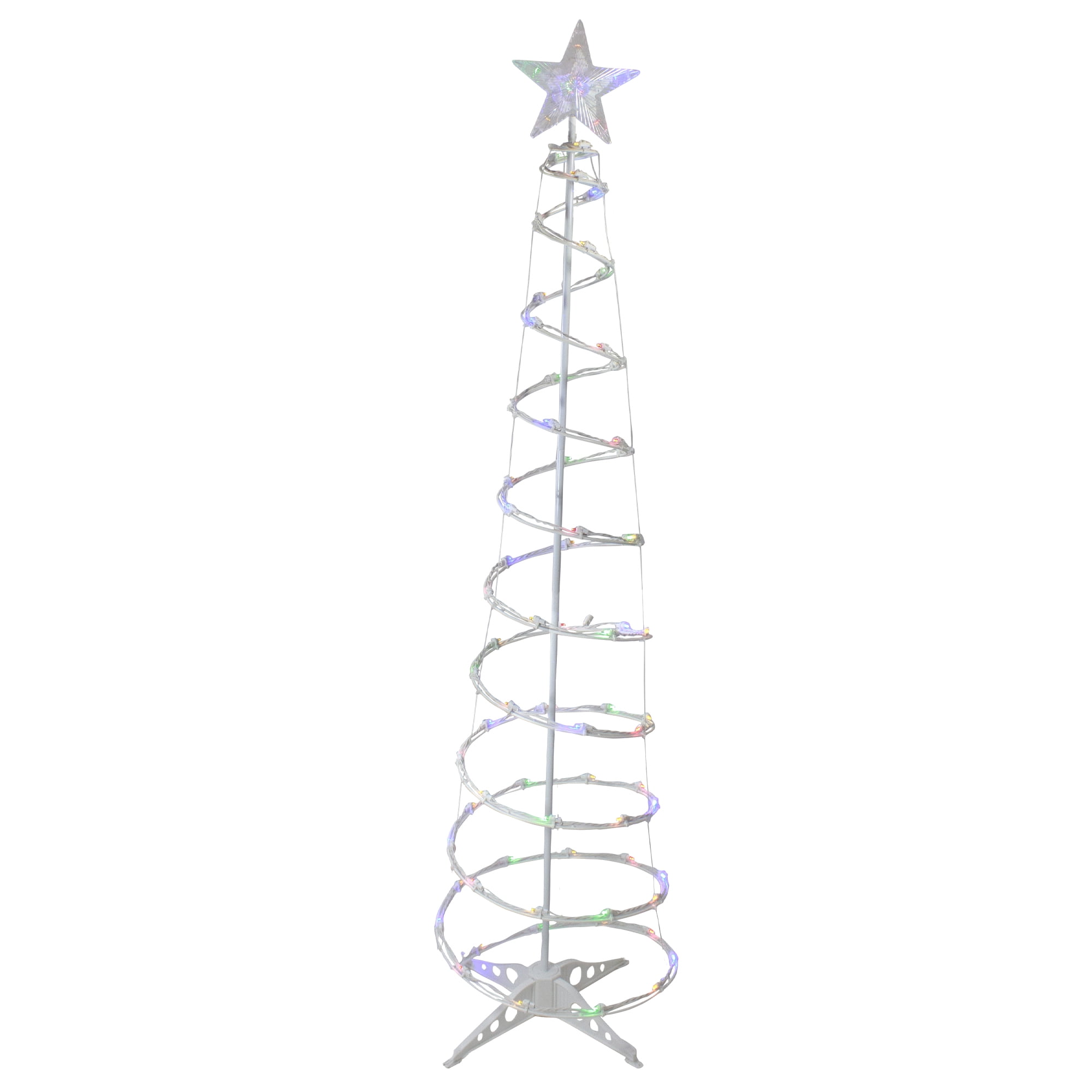 6ft LED Lighted Spiral Cone Tree Outdoor Christmas Decoration ...