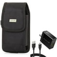 thumbnail image 1 of 6ft Long Cable Fast Type-C 36W PD Home Charger w Holster Rugged Case Belt Clip for LG K92 5G, Harmony 4 - Lively Jitterbug Smart3 - Motorola One Zoom, Moto Z4 Z3 Play Z2 Play Force, 1 of 13
