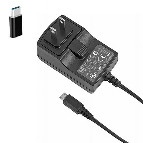 6ft Long Cable Home Wall Charger with USB-C Adapter for Lenovo Tab P12 Pro, Tab P12 - Power Adapter Type-C Micro-USB to USB-C Adapter AC Plug