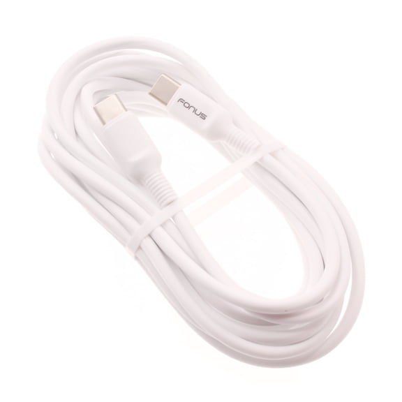 6ft Long Type-C Cable for T-Mobile REVVL Tab (2023) - PD Fast Charger Cord Power Wire Sync (USB-C to USB-C) Chord White