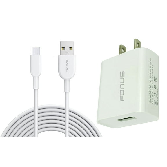 6ft Long USB-C Cable 18W Fast Home Charger for Google Pixel 9 Pro Fold - Type-C Cord USB Wall Adapter Power Wire Quick Charge QC3.0 for Pixel 9 Pro Fold