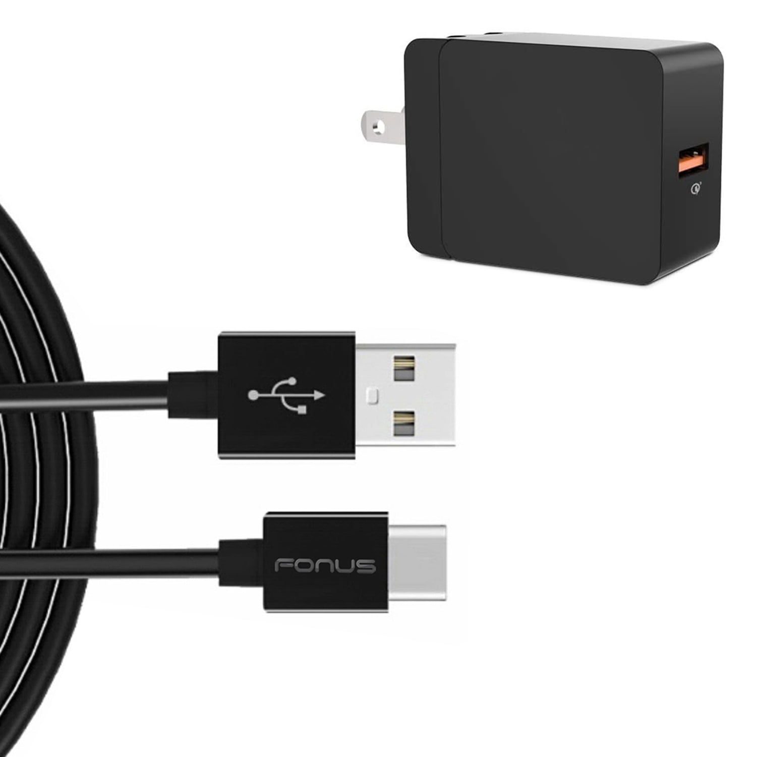 6ft Long USB-C Cable 18W Fast Home Charger for Nokia C110/C210/C100 - Power Cord Wall AC Adapter Long Wire QC3