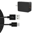 thumbnail image 1 of 6ft Long USB-C Cable 18W Fast Home Charger for Samsung Galaxy A06 - Power Cord Wall AC Adapter Long Wire QC3 for Galaxy A06, 1 of 8