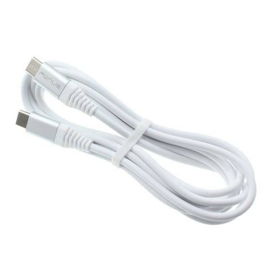 6ft Long USB-C Cable for Google Pixel 6 and 6 Pro Phones - Fast Charger Cord Power Wire Type-C to Type-C Data Sync White G6A Compatible With Google Pixel 6/Pro Models