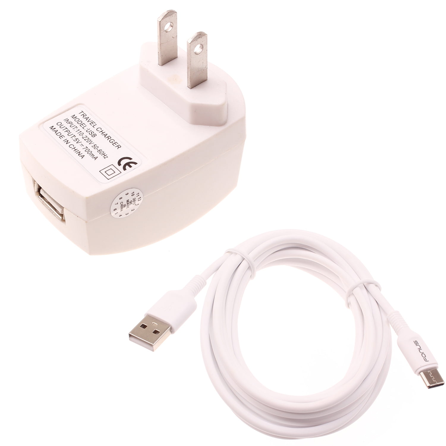 6ft Long USB-C Cable Home Charger for Samsung Galaxy A05/A04e/A03s - Wall Power Adapter Type-C Charging Cord AC Plug