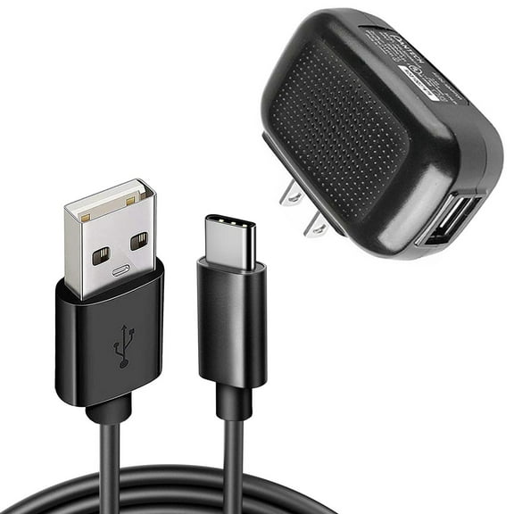 6ft Long USB-C Cable Home Wall Charger for Cricket Debut Smart/S3/S2/Flex - Power Adapter USB-C Wire Charging Cord AC Plug