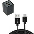 thumbnail image 1 of 6ft Long USB-C Cable Home Wall Charger for Motorola Razr (2023), Edge (2023) - 2-Port Power Adapter Wire Charging Cord AC Plug, 1 of 4