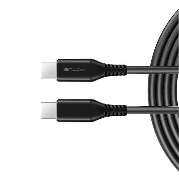 6ft Long USB-C Cable PD Fast Charger Cord for Samsung Galaxy A05/A13 5G/A14 5G/A23 5G/A33 5G/A53 5G/A73 5G - Power Wire (Type-C to Type-C) Chord Sync Black