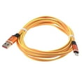 thumbnail image 1 of 6ft Long USB Cable Orange Fast Charger Cord Power Wire Braided Q7B, 1 of 6