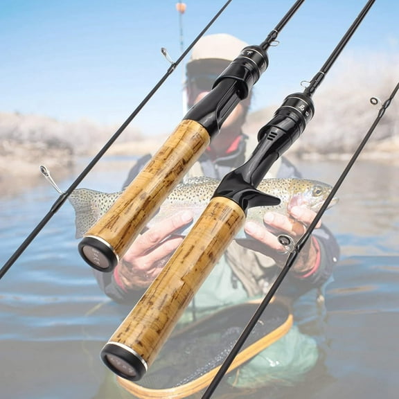 6ft Moisture-Proof Spinning Fishing Rod - Carbon Fiber Handle, Ultralight Fast Action, 4-12lb Line 1/8-3/8oz Lure