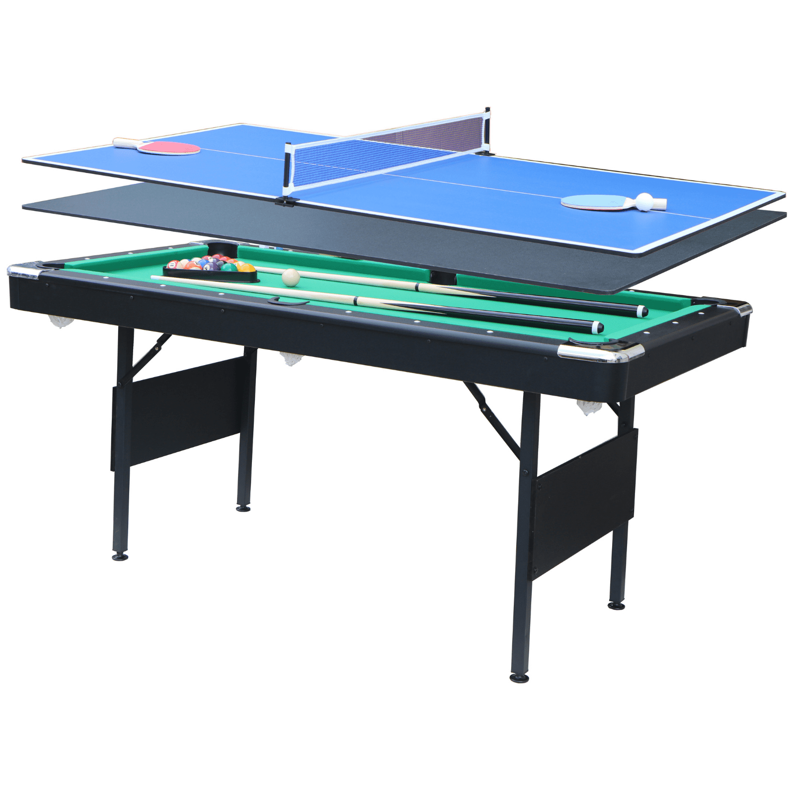 6ft Muitfunctional Game Table,Pool Table,PingPong Table,3 in1 Billiard