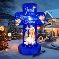 6ft Outdoor Christmas Inflatable Nativity Scene Built in LED Light ...