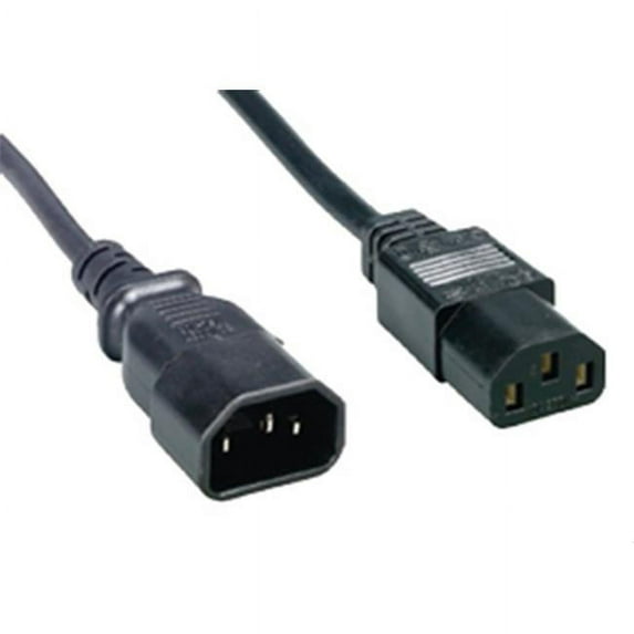 6ft PC Power Extension Cord-Black