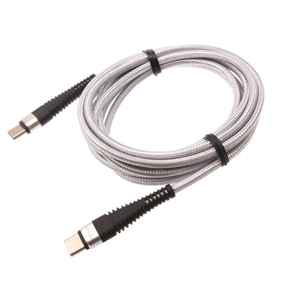 6ft PD Cable for T-Mobile REVVL Tab - Type-C to USB-C Charger Cord Power Wire Sync Braided for T-Mobile REVVL Tab
