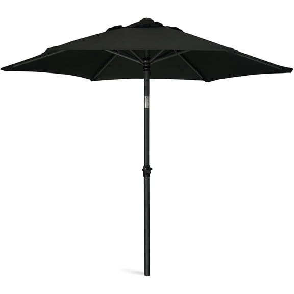 6ft Patio Umbrella Outdoor Table Umbrellas with Push Button Tilt, UPF50+ Premium Steel Pole and Ribs for Deck, Lawn, Garden, Backyard & Pool
