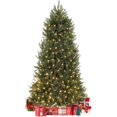 thumbnail image 1 of 6ft Pre-Lit Artificial Christmas Tree with 450 Warm White Led Lights, Green Xmas Tree with 1838 Branch Tips and Foldable Metal Stand for Christmas Office, Home, Party, Holiday DéCor, 1 of 7