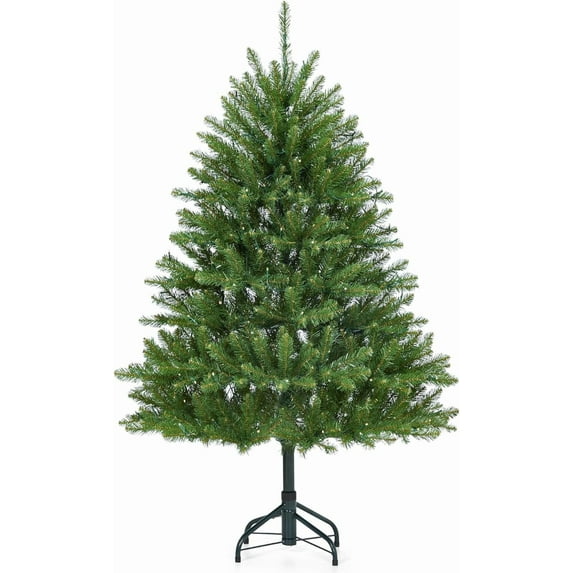 6ft Pre-Lit Artificial Christmas Tree with 450 Lights, Foldable Stand & Foot Pedal – Quick Setup for Holiday Décor
