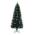 thumbnail image 1 of 6ft Pre-Lit Fiber Optic Christmas Tree - 230 Branches Xmas Tree, Multi-Color Lights, Easy Assembly, Indoor Holiday Decorations, 1 of 6