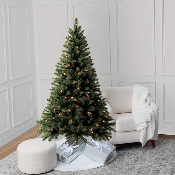 6ft. Pre-Lit Windham Spruce Artificial Christmas Tree, Warm White LED Lights by Ashland