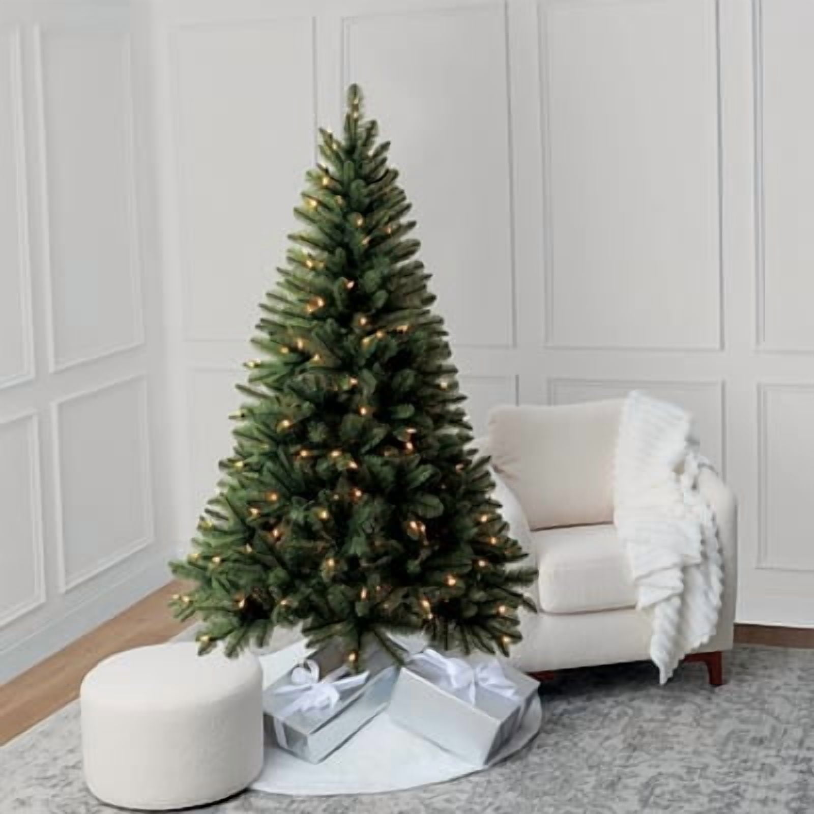 6ft. Pre-Lit Windham Spruce Artificial Christmas Tree - Warm White LED Lights by Ashland