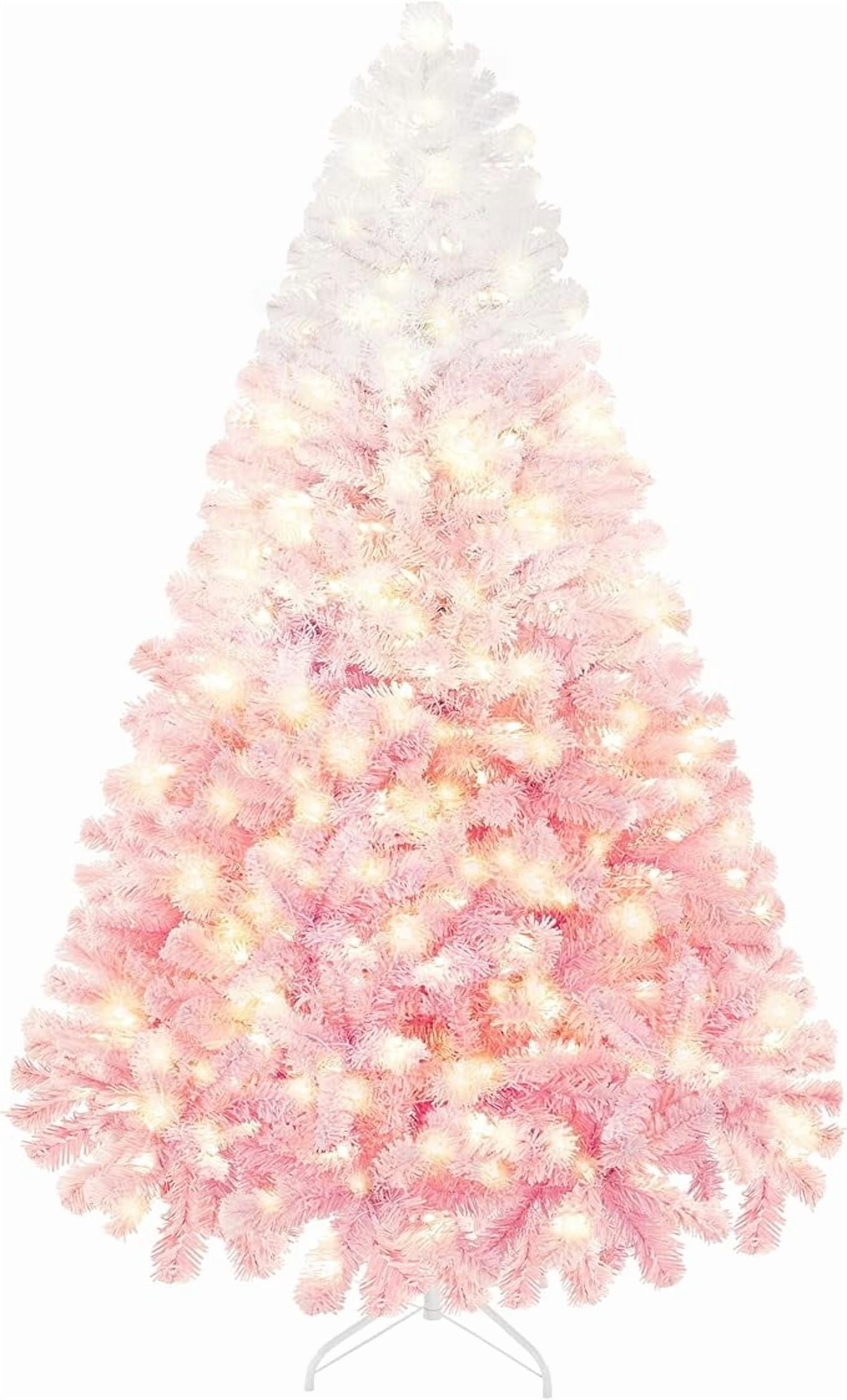 6ft Pre-lit Artificial Christmas Tree with 250 Incandescent Warm White ...