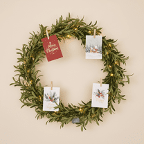 6ft Pre-lit Artificial Olive Garland, Battery Operated Lighted Greenery Vine for Christmas Mantle, Realistic Holiday Decoration for Winter Home Fireplace Table Top Xmas Decor