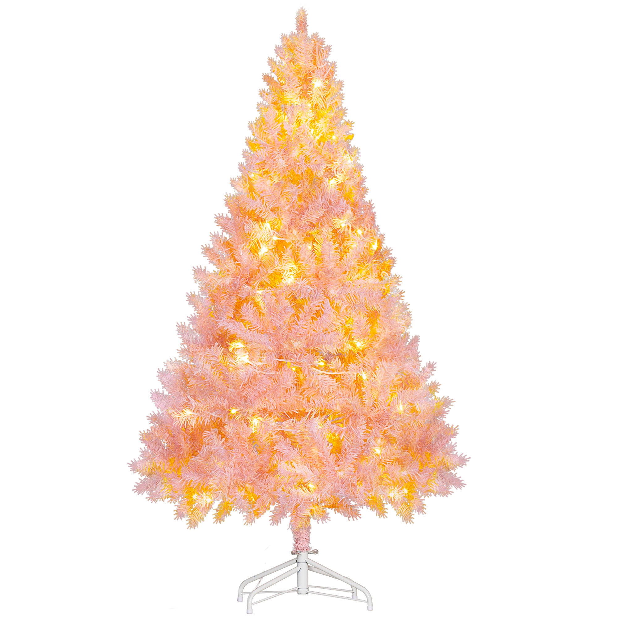 6ft Prelit Full Christmas Tree with 250 LED Lights 1000 Tips Easy Assembly Indoor Decor