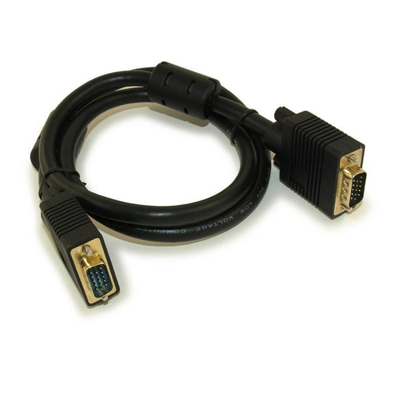 6ft Premium VGA Male/Male Triple-Shielded Cable w/Ferrites Gold Plated