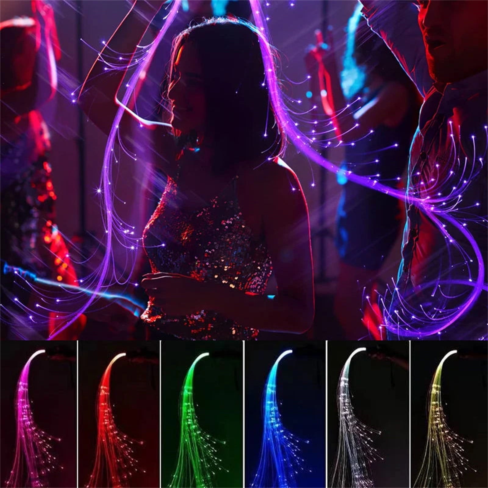 6ft Rechargeable LED Fiber Whip,360° Swivel 36 Mode Effects Super ...