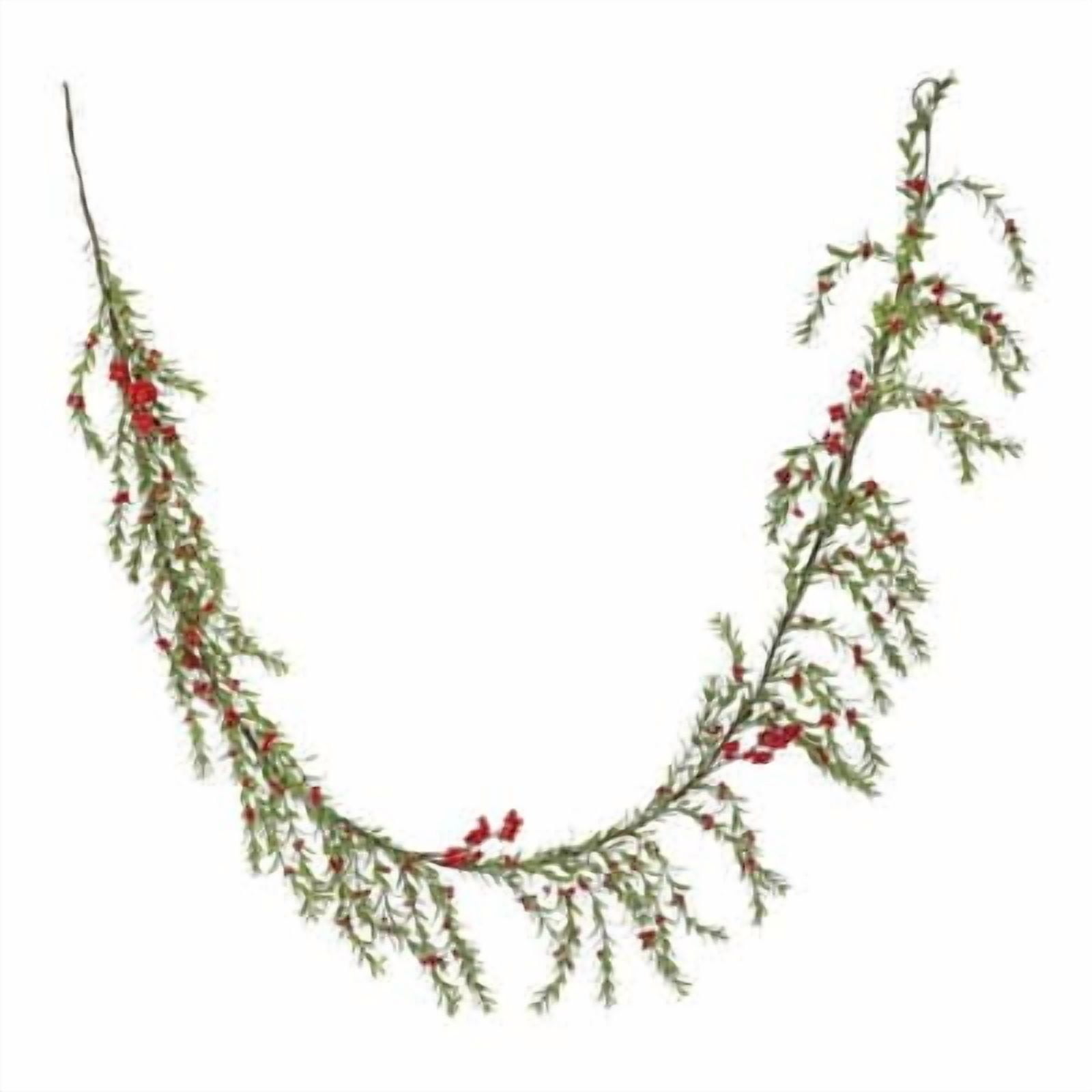 6ft. Red Berry & Greenery Garland by Ashland - Holiday and Christmas Floral for Crafts and Home Decor