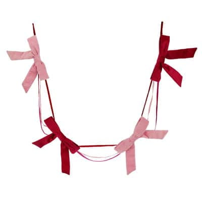 6ft. Red & Pink Bow Garland by Ashland - Holiday Floral for Christmas Crafts and Home Decor