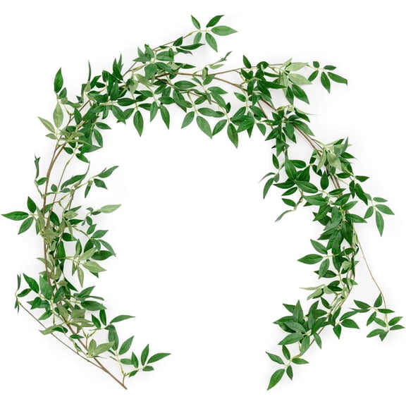 6ft Rosa Banksiae Artificial Garland, Silk Laurel Leaf Vine for Wedding Arch, Table Centerpiece & Event Decor, Faux Greenery Filler for Elegant Arrangements