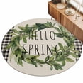 6ft Round Rug Farmhouse Green Garland Area Rugs for Living Room Bedroom ...