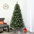 thumbnail image 1 of 6ft. Snowed French Alps Mountain Pine Artificial Christmas Tree with 583 Bendable Branches and Pine Cones, 1 of 6