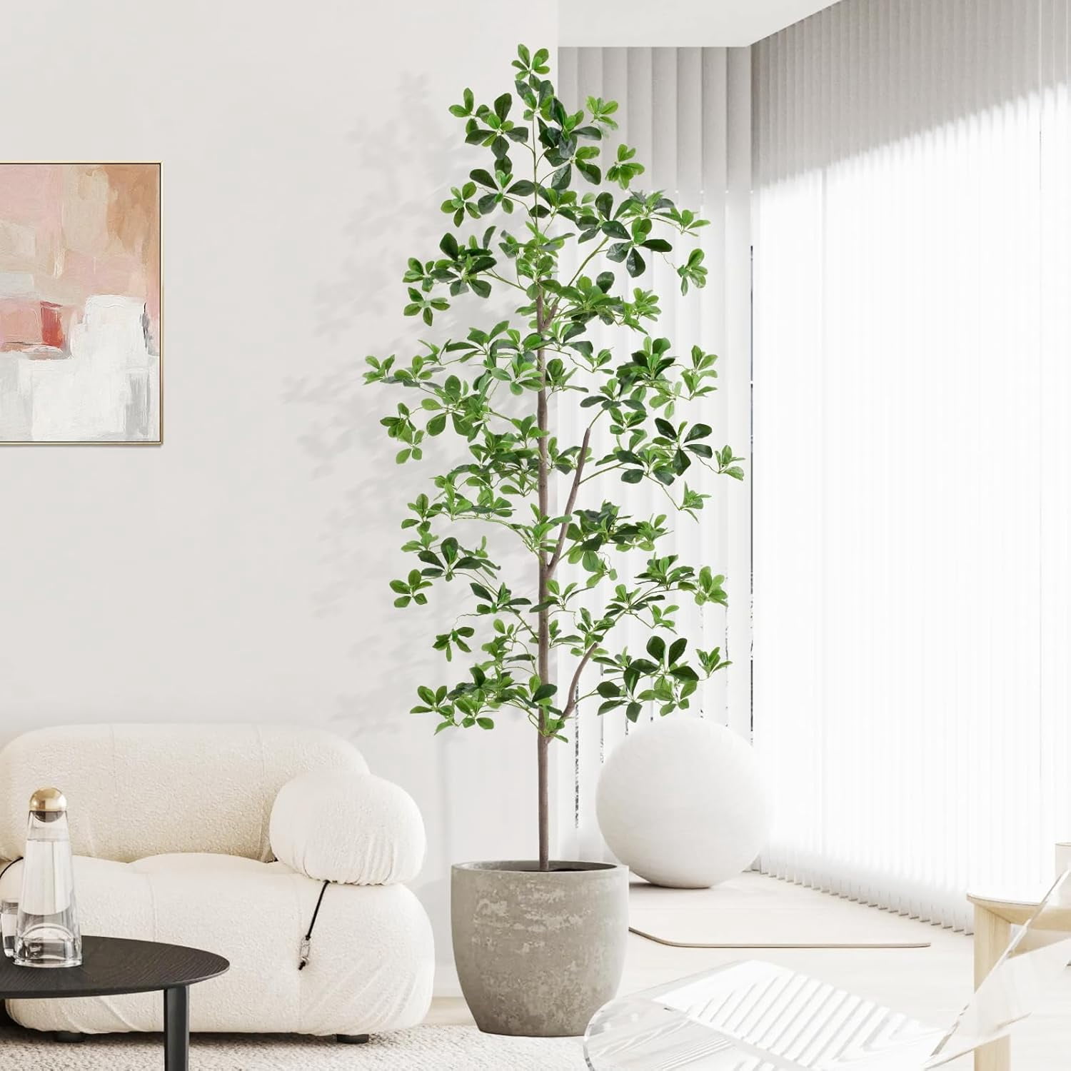 6ft Tall Artificial Black Olive Tree with 945 Lifelike Leaves, Tall ...