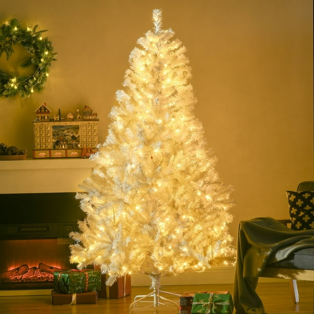 6ft Tall Prelit Artificial Christmas Tree Holiday Décor with 638