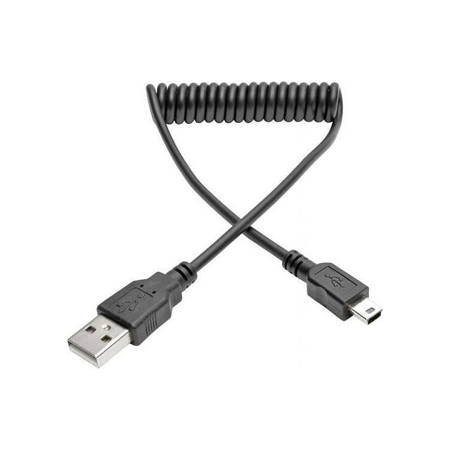 6ft USB 2.0 Hi-Speed A to Mini-B Coiled Cable (M/M)