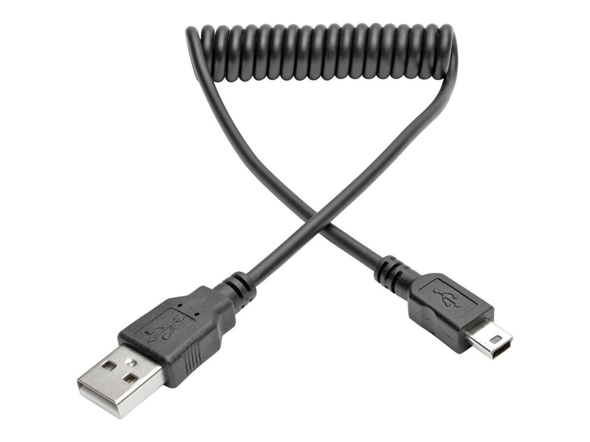 6ft USB 2.0 Hi-Speed A to Mini-B Coiled Cable (M/M)