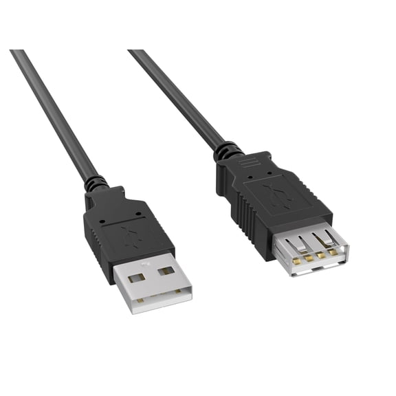 Cable Leader 6ft USB 2.0 Type A High Speed Extension Cable Male to Female, Black
