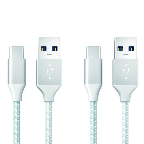 6ft USB C Cable 2Pack, SHX Type C Charger Fast Charging Braided Cable Compatible with Samsung Galaxy S10 S9 S8 Plus, Note 10 9 8, LG V50 V40 G8 G7 and Other USB C Charger