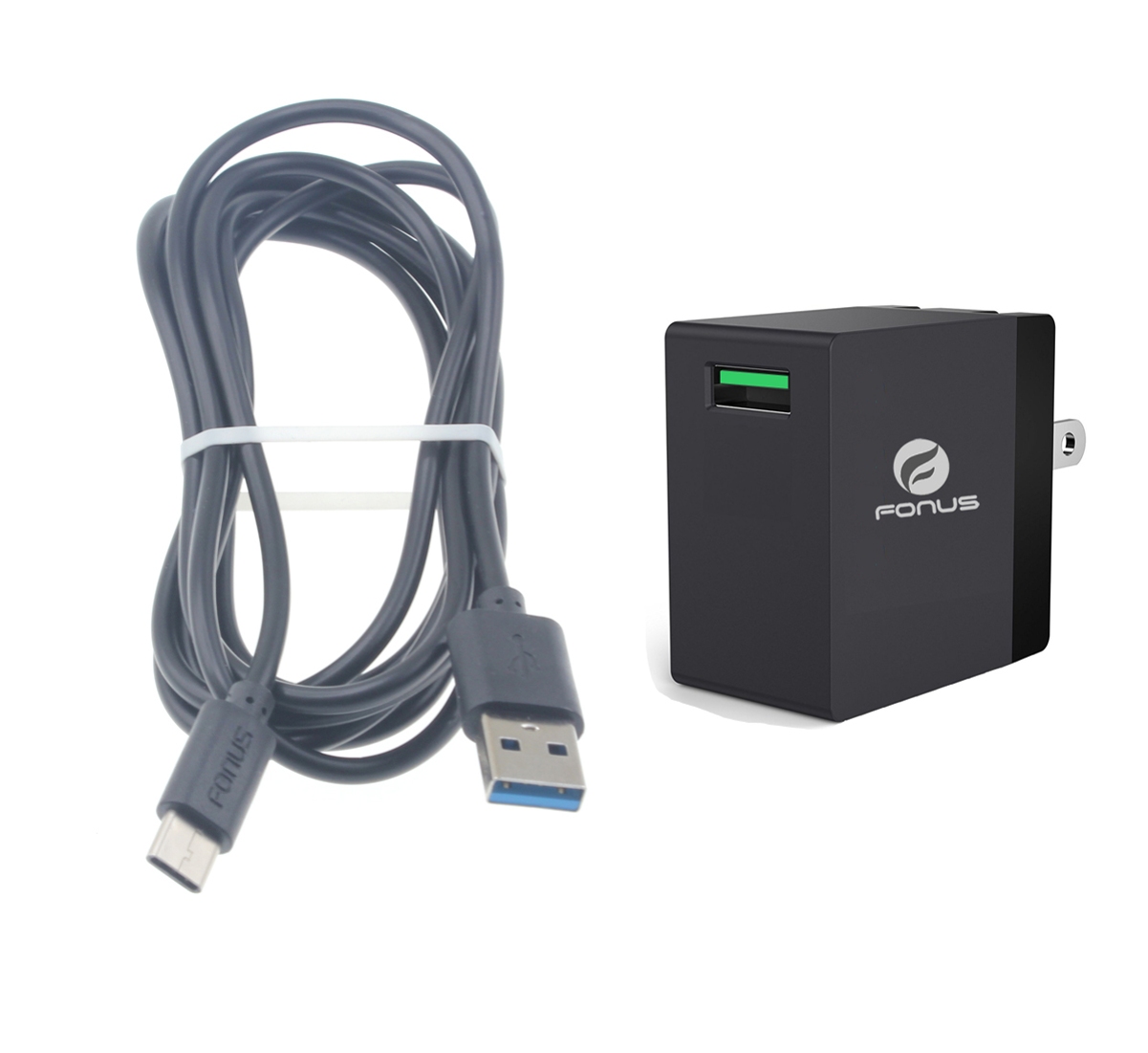 6ft USB Cable 18W Quick Home Charger Power Cord Travel A1W for Motorola Moto Z Play Droid Z2 Force Droid X4, Revvlry Plus, G7 Power Play G6, Razr (2020) - Nokia 3.1, 7.1, 8, Plus