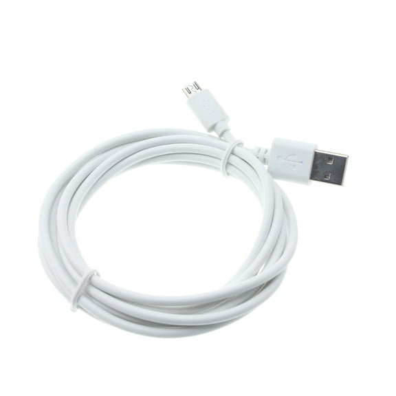 6ft USB Cable for Arlo Pro / Pro 2 Security Cameras - MicroUSB Charger Cord Power Wire Long TPE Fast Charge High Speed Sync White Compatible With Arlo Pro and Pro 2 Models
