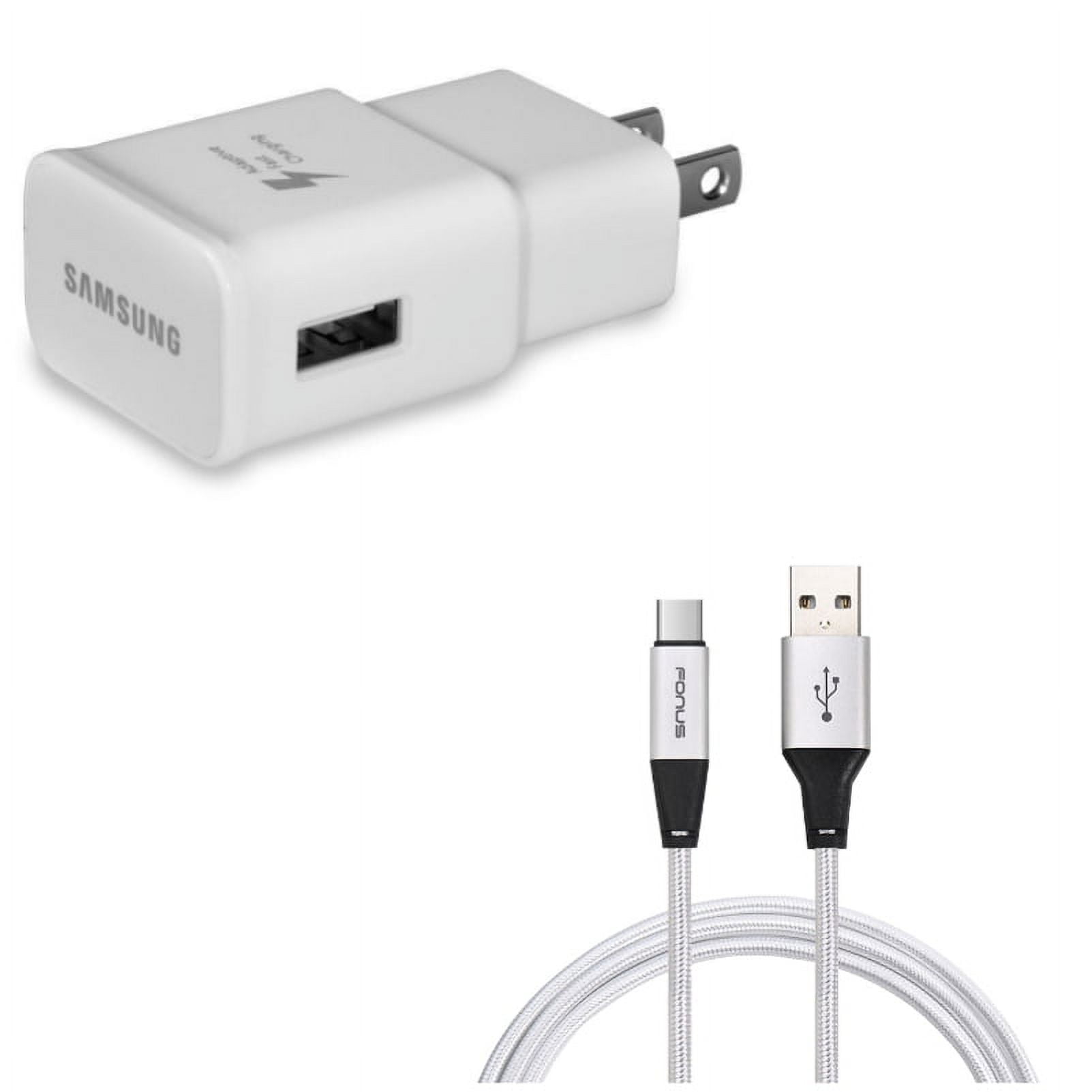 6ft USB Cable & OEM Home Charger for Samsung Galaxy S22,Ultra,S21,Ultra,S20 Ultra,Plus,Fan Edition,FE 5G - Type-C Charger Cord + Adaptive Fast USB Combo