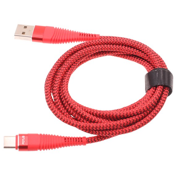 6ft USB Cable Type-C for Samsung Galaxy S23/FE/Plus/Ultra/S24/FE/Plus/Ultra - Charger Cord Power Wire USB-C Long Red Braided